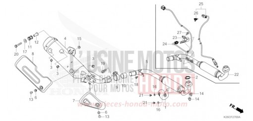 EXHAUST MUFFLER MSX125AR de 2024